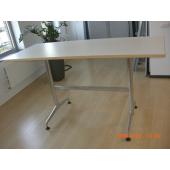 Statafel 200x80 wit chroom